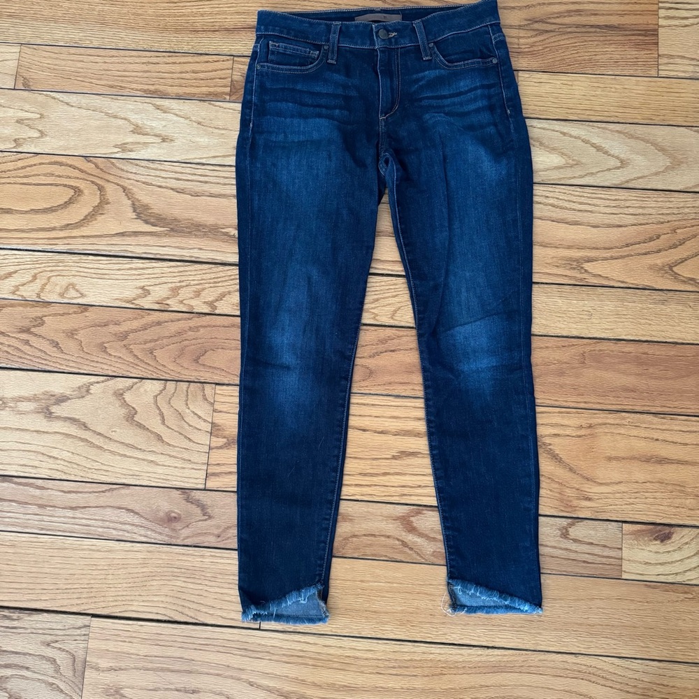 Joe’s jeans Sz27 Mara cropped frayed hem dark blue indigo women’s jeans